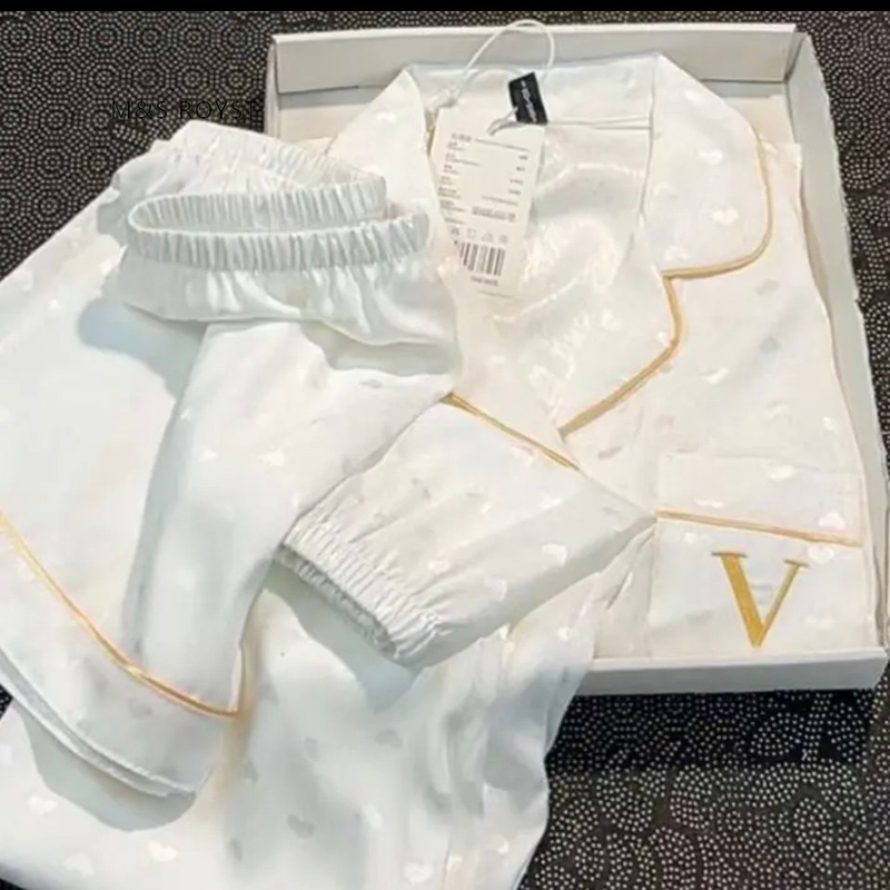 Liu Yifei's Same Style Silk Pajamas for Women 2026 New Summer Model with Chest Pads, High-End Ice Silk Loungewear Set