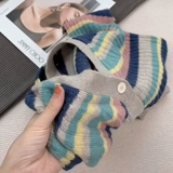 Радужный свитер, осенняя куртка, трикотажный кардиган, коллекция 2023, премиум класс