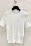 Трикотажный свитер для отдыха, приталенная футболка, в стиле Шанель, круглый воротник, городской стиль, французский стиль, короткий рукав