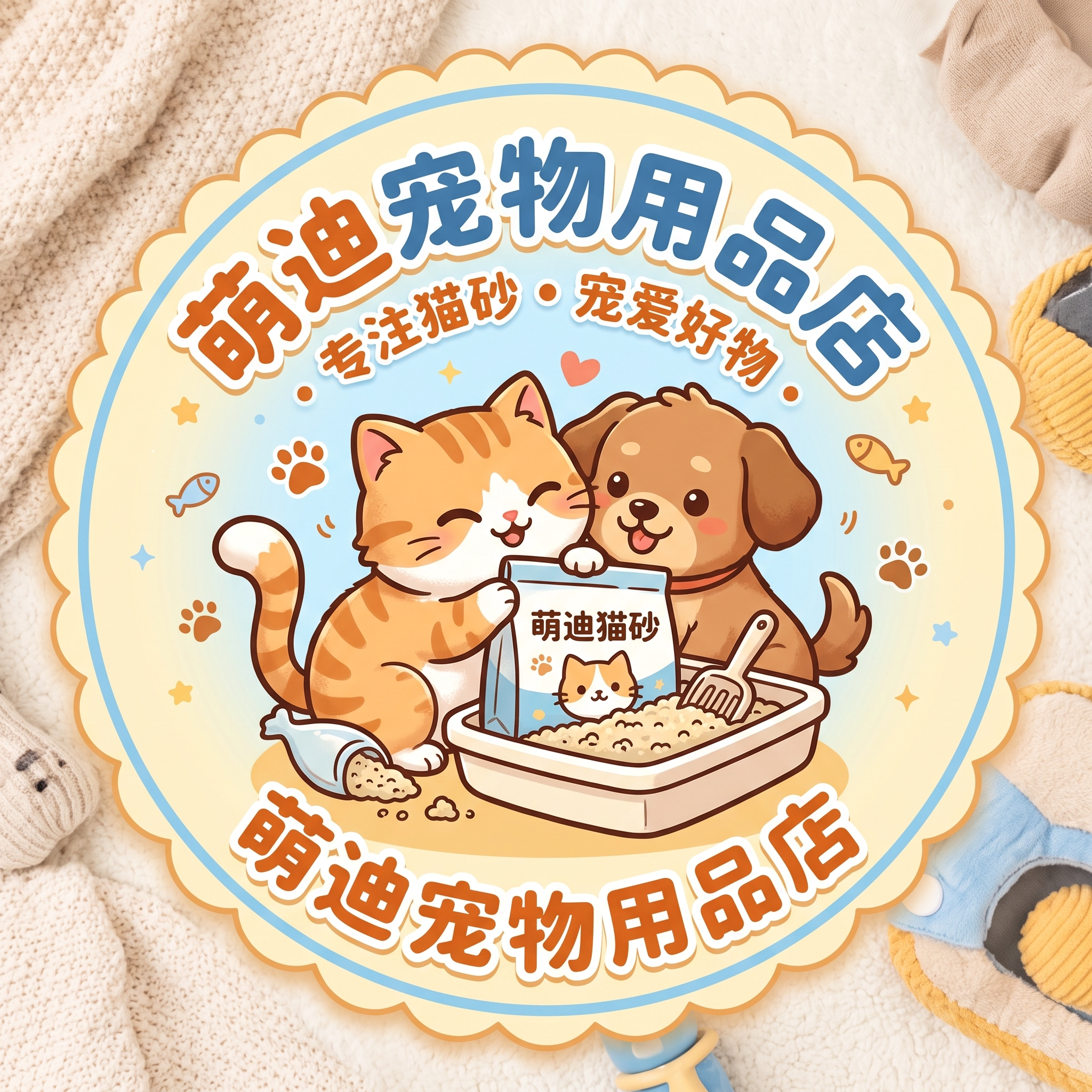 萌迪宠物用品店的LOGO