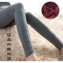 Quần legging cotton dệt kim cộng với nhung dày của phụ nữ mùa thu đông mặc quần cotton ấm là quần lửng quần thun nữ Quần tây thường