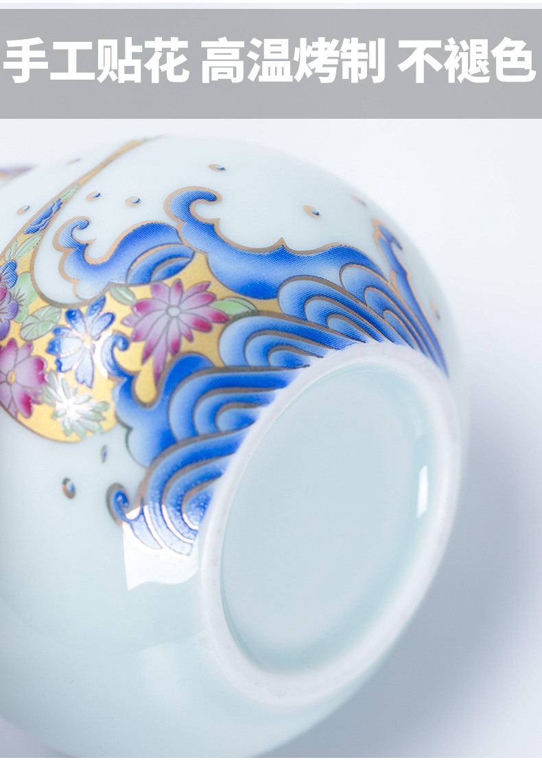 Travel of blue and white porcelain tea set a pot of two cups of portable package take home office personal crack water cup teapot