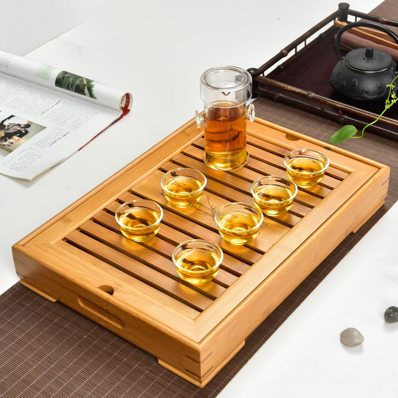 Palettes nameplates, kung fu tea set fruits and flowers of a complete set of heat - resistant glass flower pot filtering black tea tea cup