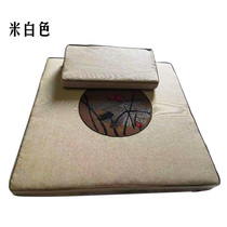 2019 New ink Lotus linen meditation meditation mat Futon Zen cushion Natural environmental protection Brown mat