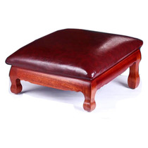 Taiwan solid wood household worship stool Worship Buddha kneeling stool Four-legged leather worship chair Temple worship Buddha worship kneeling pad Yellow lotus