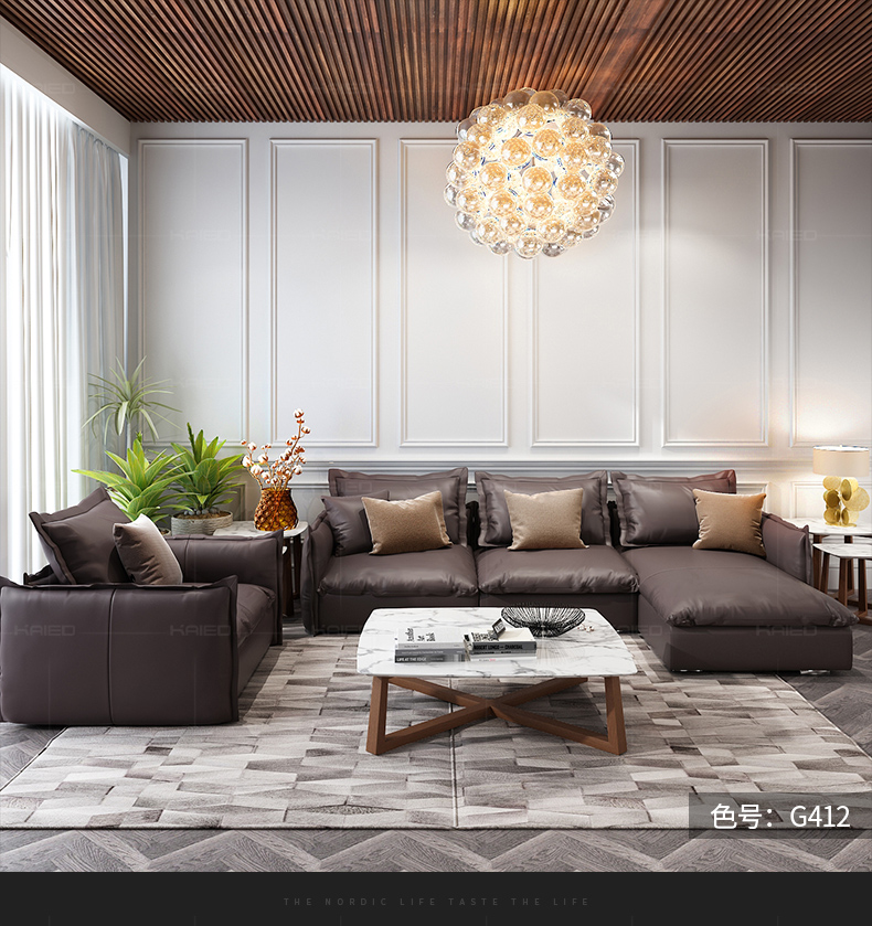 Bắc âu phòng khách hiện đại sofa bàn cà phê tủ TV bàn ăn kết hợp bộ ba mảnh đầy đủ đồ nội thất nhà 898 mẫu giường gỗ đẹp