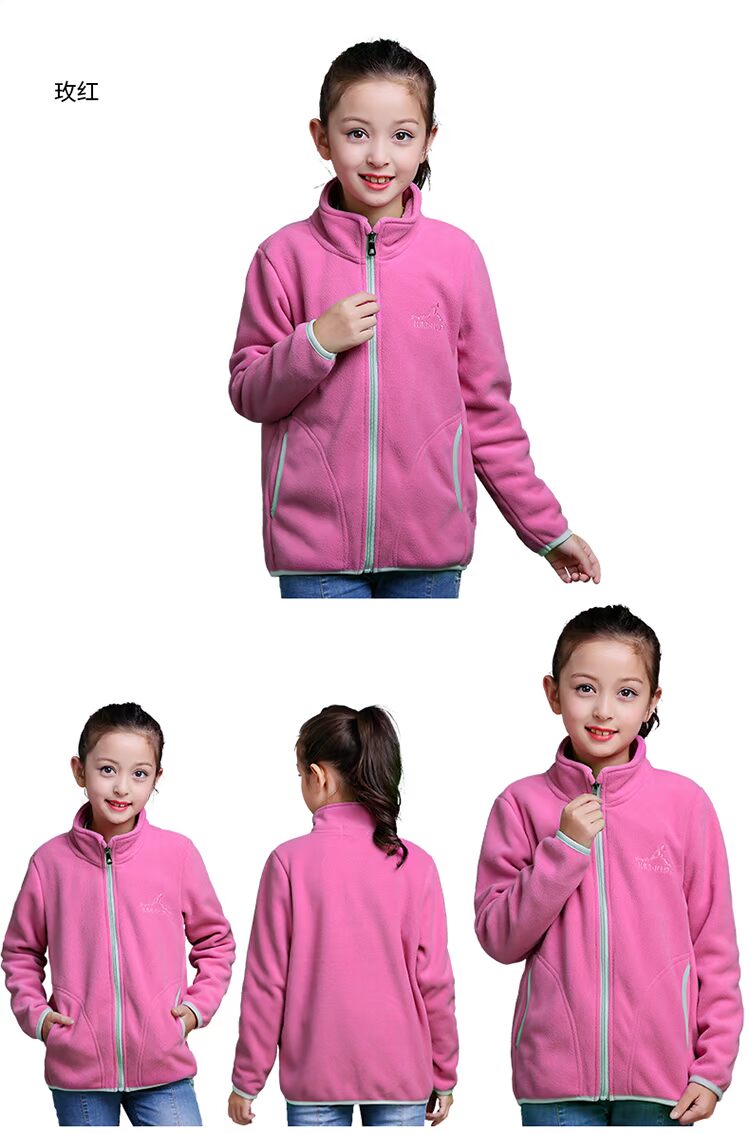 Áo khoác bé gái mùa đông 2018 mới dày cardigan mùa xuân và mùa thu trẻ em cộng với áo len nhung cho bé trai lớn lông cừu mẹ và con áo chống nắng bé gái cao cấp