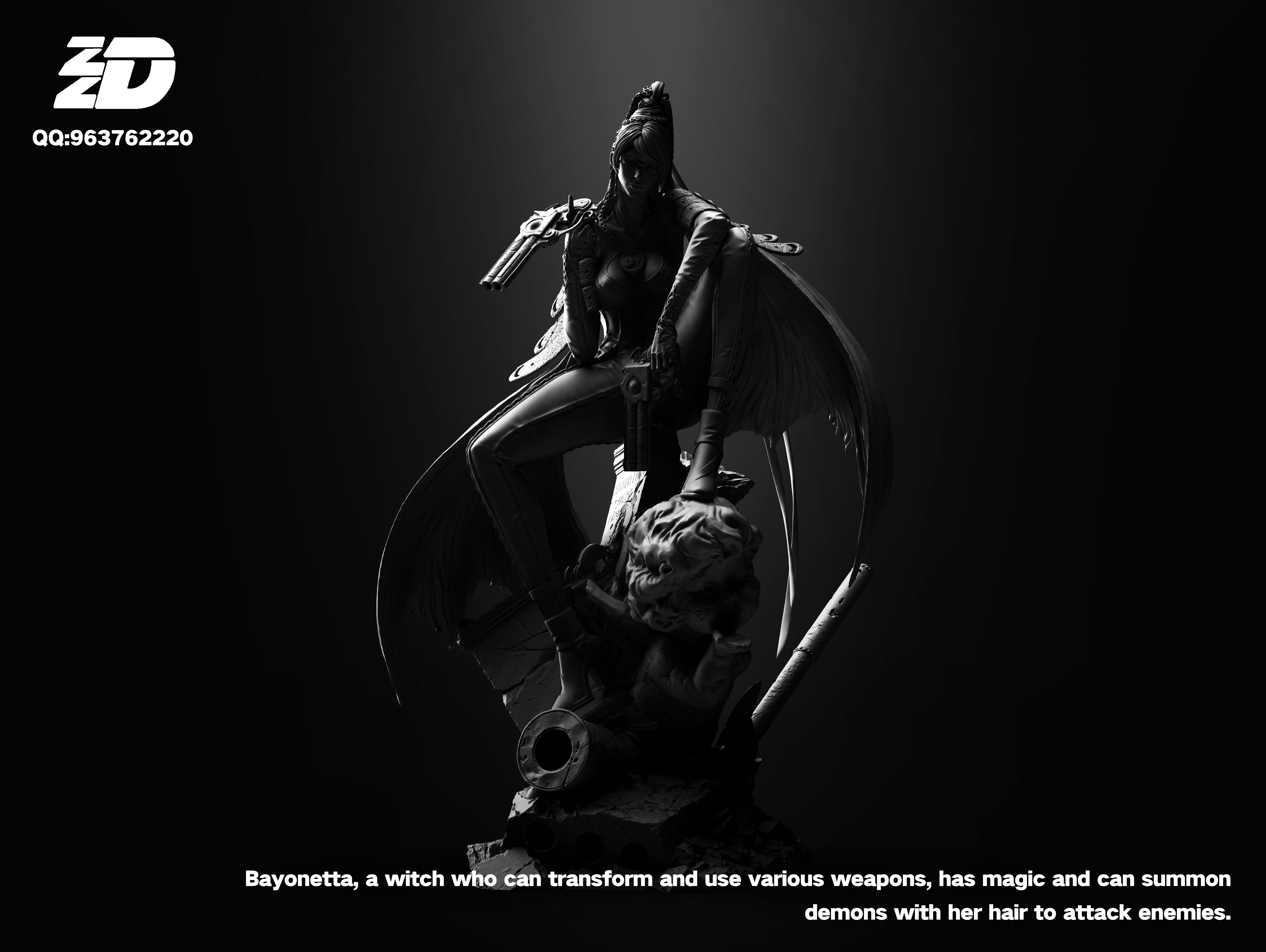 ZZDD Studio Bayonetta 1/4 Bayonetta Cereza EX GK Resin Painted