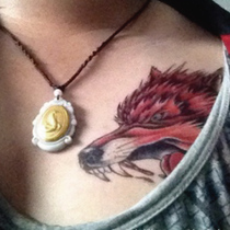 Wolf-headed bloody wolf tattooed with waterproof CX030 buy 1 get 1 free upper arm and wrist bruise tattoo