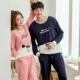 2 bộ đồ ngủ mùa xuân và mùa thu đồ ngủ đôi cotton dài tay Hàn Quốc dễ thương hoạt hình mùa thu nam và nữ áo đôi đẹp giá rẻ