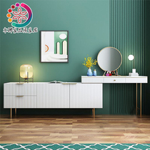 Light and luxurious dresser storage cabinet integrated modern minimalist bedroom TV cabinet Multi-functional makeup desk make-up table