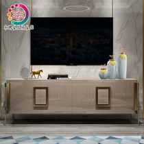 Light Extravagant Living Room TV Cabinet Lockers American Door Hall Cabinet Rear Modern TV Cabinet Tea Table Combo Nordic Wind Minimis