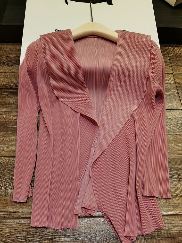 Áo cardigan nữ ngắn xếp ly 2022 dáng suông tay lỡ, phối khuy trước, tôn dáng — Tím hoa cà, Màu xanh da trời, Màu xanh lam, Màu xanh nước hồ chi tiết 32