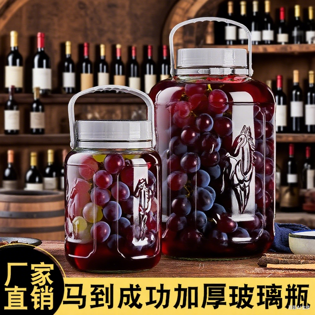 Bubble wine glass bottle food grade green plum and bayberry grape
