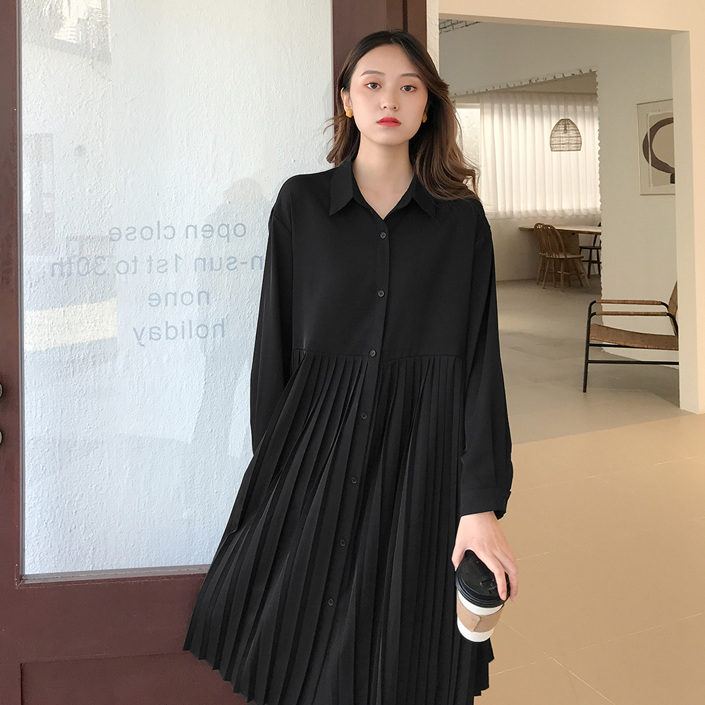 Love Rosewood Big Size Women's Dress Spring Shirt Style Foreign Dress Fat Mm 100 Plex-style Dress Women's Veil Dress 2022 New