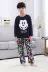 Bộ đồ ngủ dài tay mùa đông và cotton cho cha mẹ và con gái dễ thương quần áo ngủ Cha mẹ và con