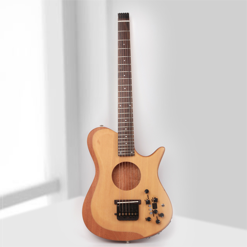 ZUMA Multifunction Headless Travel Harmonica Full Veneer Built-in Drum Motor Effectors Portable Electric Case Silent Ballad Veneer Wood