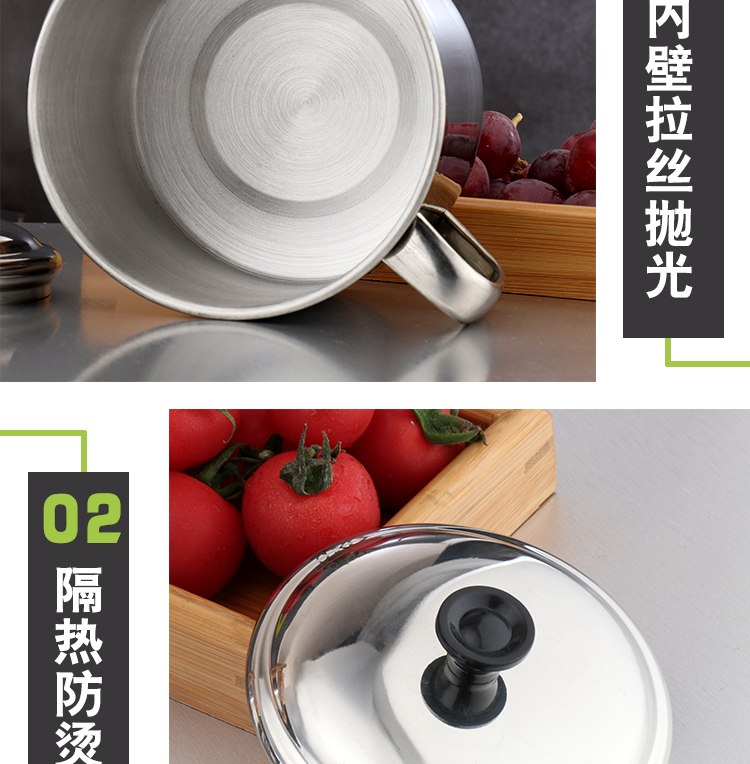 Cốc inox không từ tính có nắp cốc mẫu giáo cốc nước học sinh trẻ nhỏ cốc uống nước trà xi lanh cốc cốc bình đựng nước uống