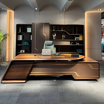 New Chinese style North American black walnut executive desk boss desk and chair combination high-end customizable office furniture