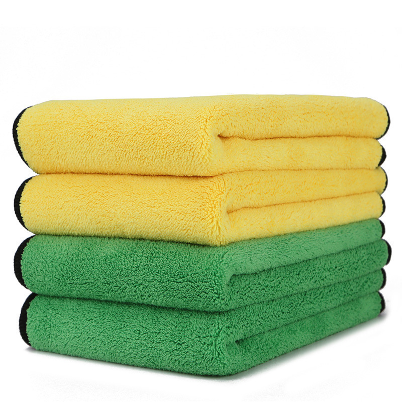 Car wash supplies wiping rag coral velvet microfiber towel 30*40 double-sided waxing cloth shoot 2 get 1 free - Taobao