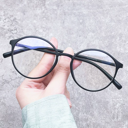 Xiaohongshu Ultra Light Tr Myopia Glasses Женщины могут быть оснащены круглой круглой кадром в корейской версии с круглая кадром