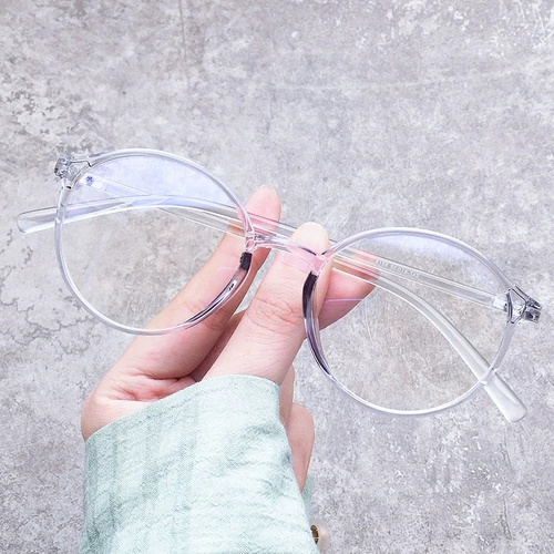 Xiaohongshu Ultra Light Tr Myopia Glasses Женщины могут быть оснащены круглой круглой кадром в корейской версии с круглая кадром