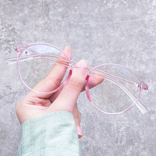 Xiaohongshu Ultra Light Tr Myopia Glasses Женщины могут быть оснащены круглой круглой кадром в корейской версии с круглая кадром