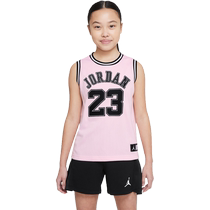 Jordan official Nike Jordan childrens jersey for big boys and girls sports breathable mesh lightweight and comfortable HA7284