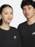 Nike, модный зимний хлопковый трикотажный мягкий комфортный лонгслив, с вышивкой