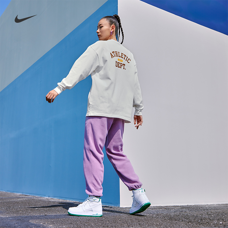 Nike Nike Official Woman Long Sleeve Blouse Winter New Loose Pure Cotton Casual Light Comfort HJ0838-Taobao