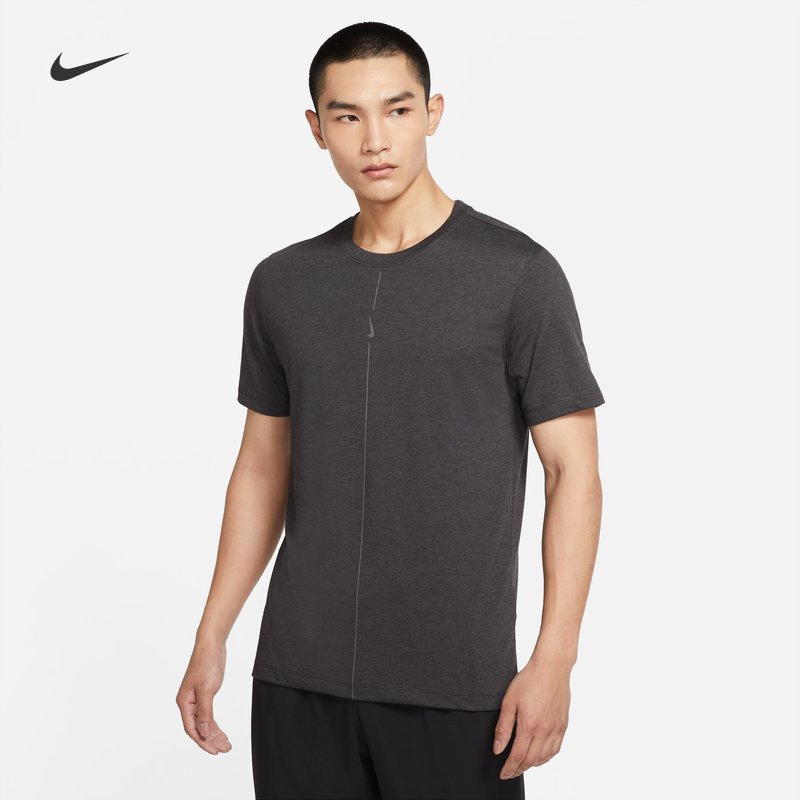 Nike Nike Official YOGA DRI-FIT Men's T-shirt yoga speed dry sports soft and comfortable DO0775