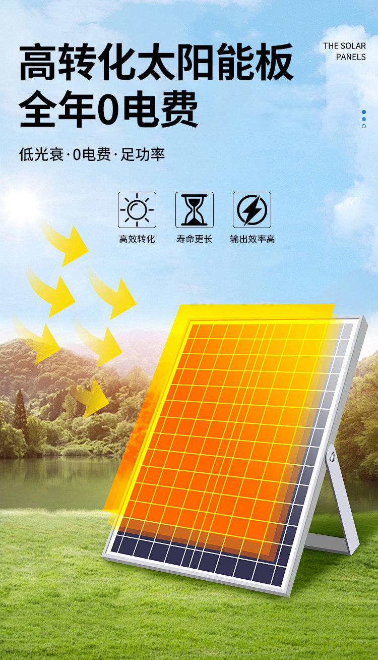 Солнечный модуль 太阳能光伏发电板6v18v36v45v工程并网离网路灯家用监控户外照明 OTHER