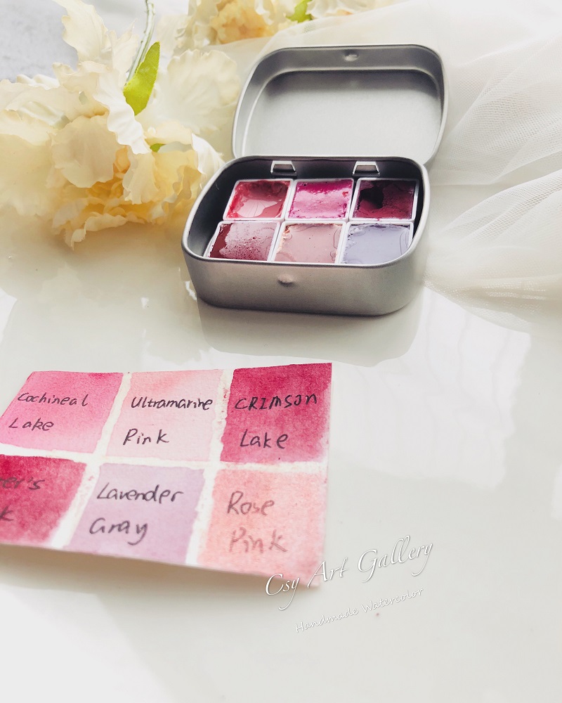 Handmade watercolor paint mineral solid gouache art professional painting tool set beginner hand-painted