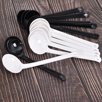 Melamine A5 imitation porcelain plastic long handle large soup spoon White black Japanese style Ajisen ramen round spoon Turtle shell spoon Commercial