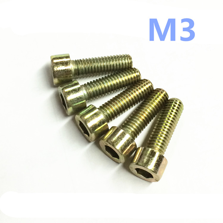 GB70 8 8 color zinc inner hexagon cup head screw M3*6 8 10 12 16 18 20 25 30