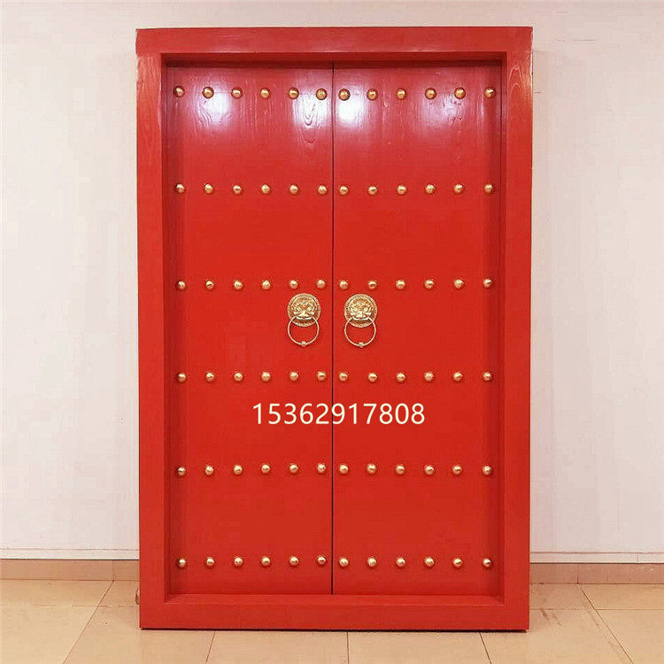 Red lacquer Forbidden City Door Chinese Imitation Antique Solid Wood Gate Villa Wooden Door wooden door Ancestral Hall Doors Palace Temples open door