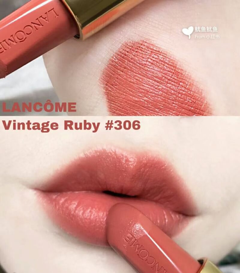 Lancome mới giới hạn màu đỏ ống miệng ruby ​​cắt màu cà rốt 01 02 306 473Lancome son môi - Son môi merzy bảng màu