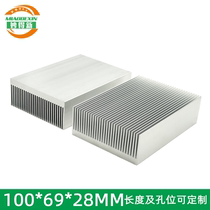 Dense heat sink electronic radiator aluminum profile heat sink high power aluminum block 100*69 * 28MM