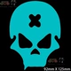 Lemo Square Sticker Blue Skeleton