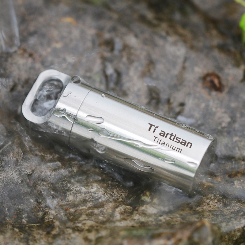 Outdoor pure titanium sealing bin cabin Portable emergency medicine bin portable field protection equipped pill capsule containing bin