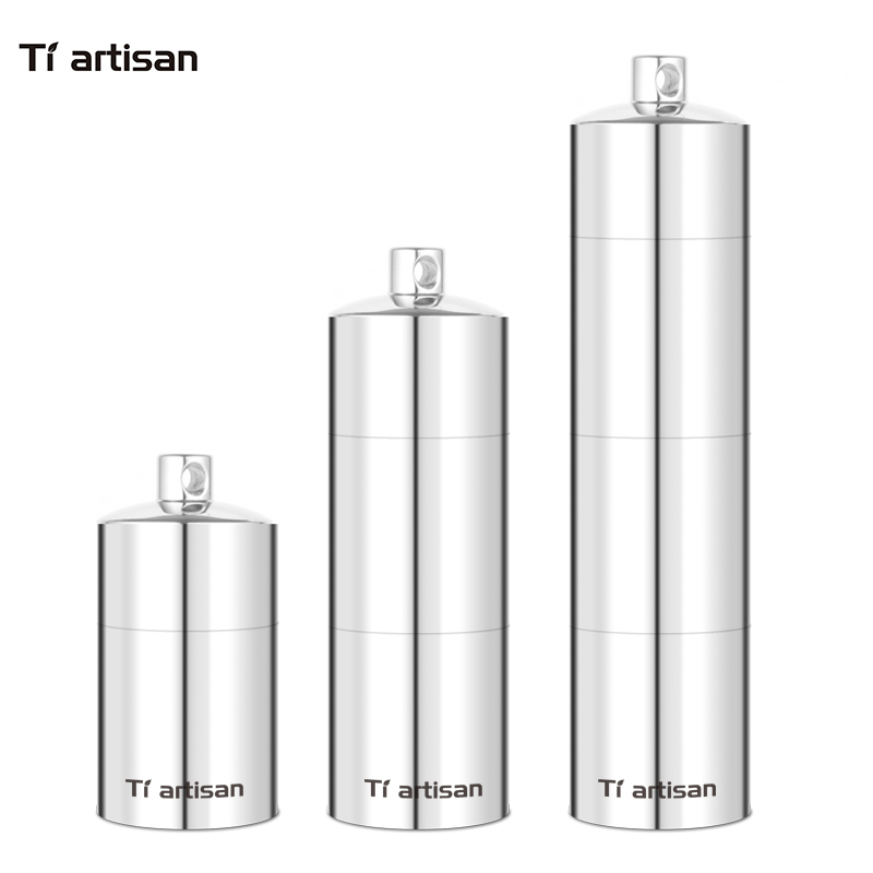 Titanium Artisan Outdoor Pure Titanium Seal Cabin Carry-aid Medicine Bin Portable Pill Containing Bin New Ta6103
