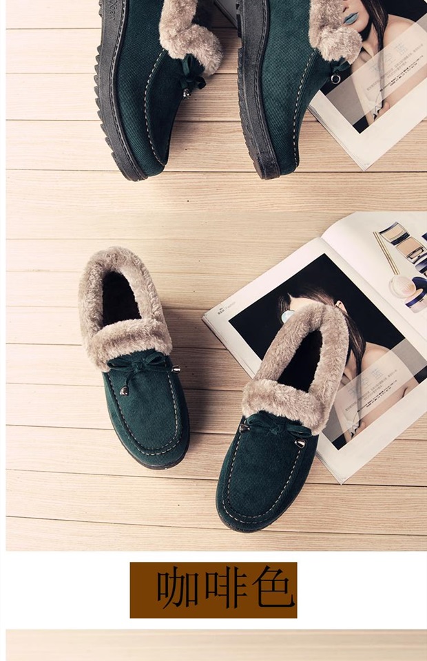 Mùa đông không thấm nước cũ giày cotton Bắc Kinh nữ giày tuyết cộng với nhung ấm áp mềm mại giản dị đáy phẳng với giày ngắn chống trượt giày boot nữ xịn