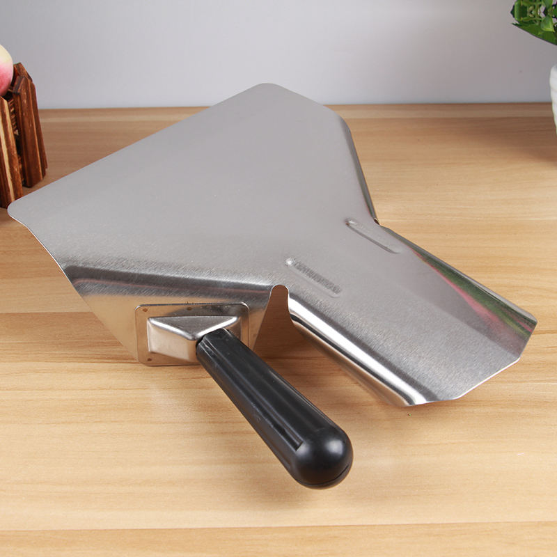 Full stainless steel fries shovel KFC McDonald's fries Potato Fries Packaging Shovel Single Handle Full Steel Fries Funnel