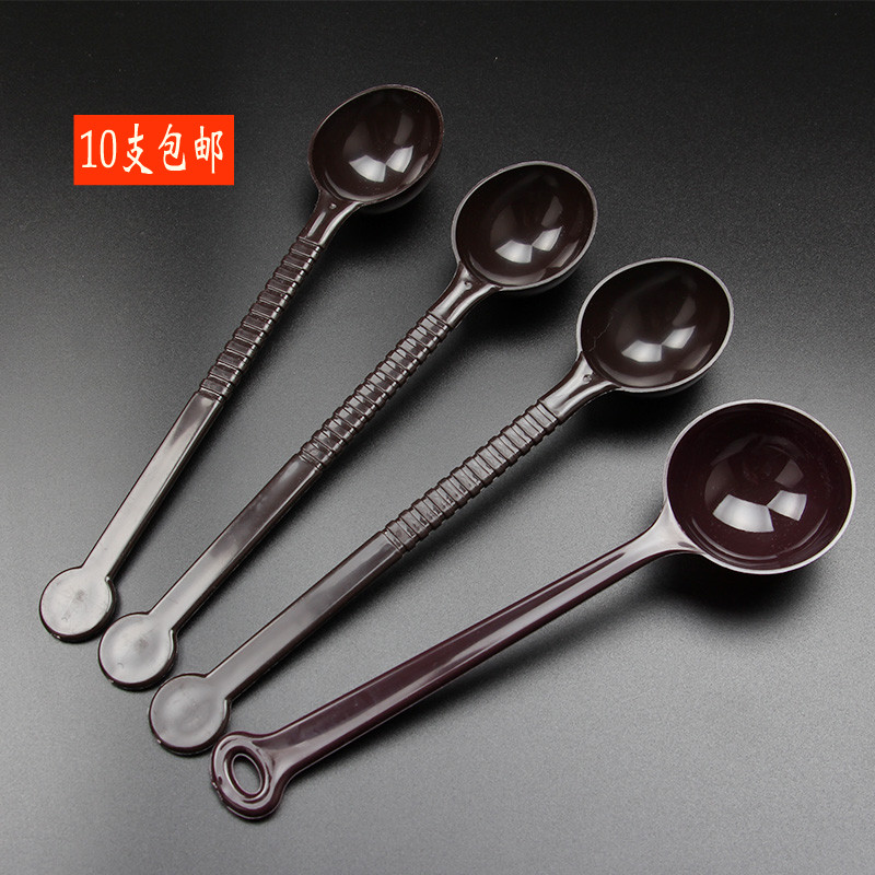 Fruit Powder Spoon Plastic 10g 15g Coffee Bean Powder Spoon Seasoning Spoon Tea Shop Quantity Powder Spoon Small Spoon Ounce Smooth Spoon