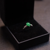 Juhuige Burmese natural grade A jade green ring