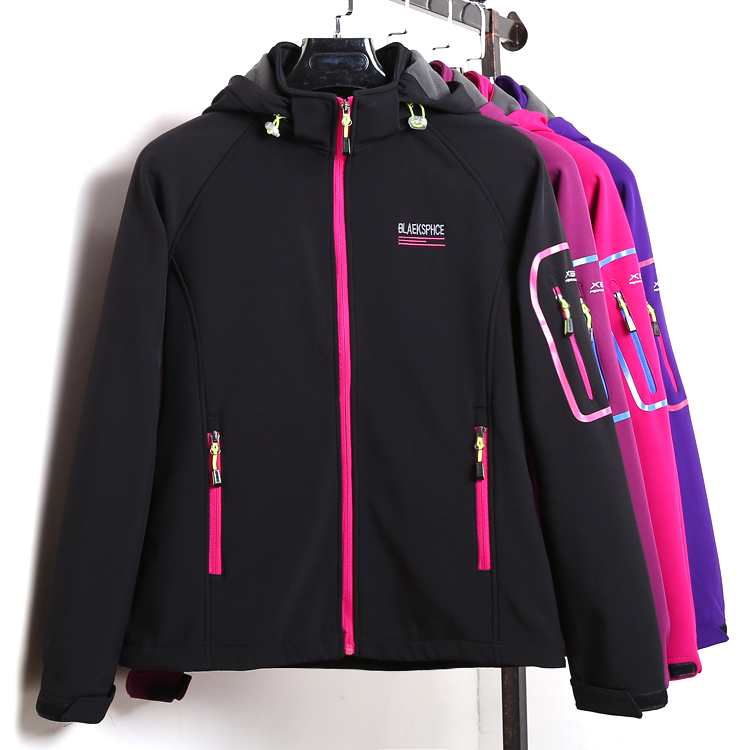 Foreign Trade Autumn Winter Outdoor Submachine Clothing Grabbing Suede Clothes Soft Shell Clothes Shake Grain Suede Sportswomen Coats Mountaineering Clothing Plus Suede Warm