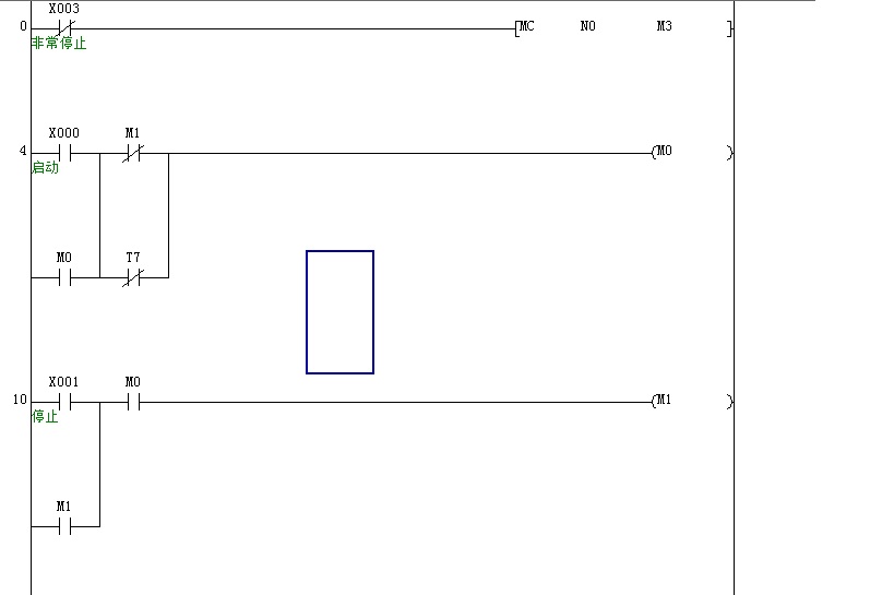 Mitsubishi FX series PLC program - Neon Controller 1 (four words) with IO table