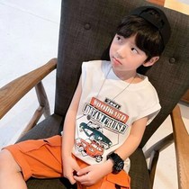 Vest Boys Summer Super Cool Set No trace Korean version of Zhongdabong Cotton Thin Sleeveless T-shirt Tide Brand Ultra-thin