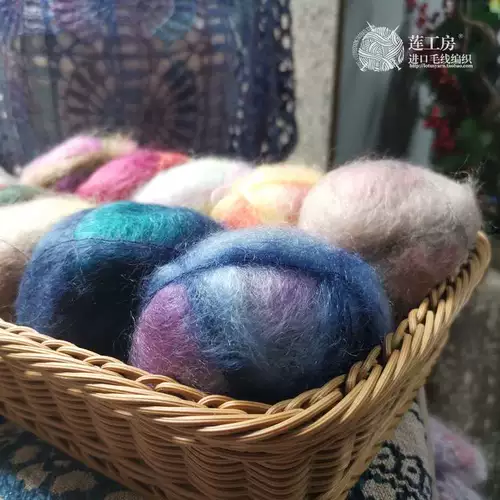 Lotus Gongfang Импортированная шерсть японская секция Ричмор, окрашивание молодые лошадиные морские моря, маленькие лошади 20 граммов/группа/200 метров