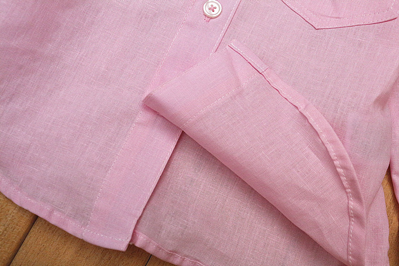 Chemise enfant à manche longue en lin - Ref 2083406 Image 15